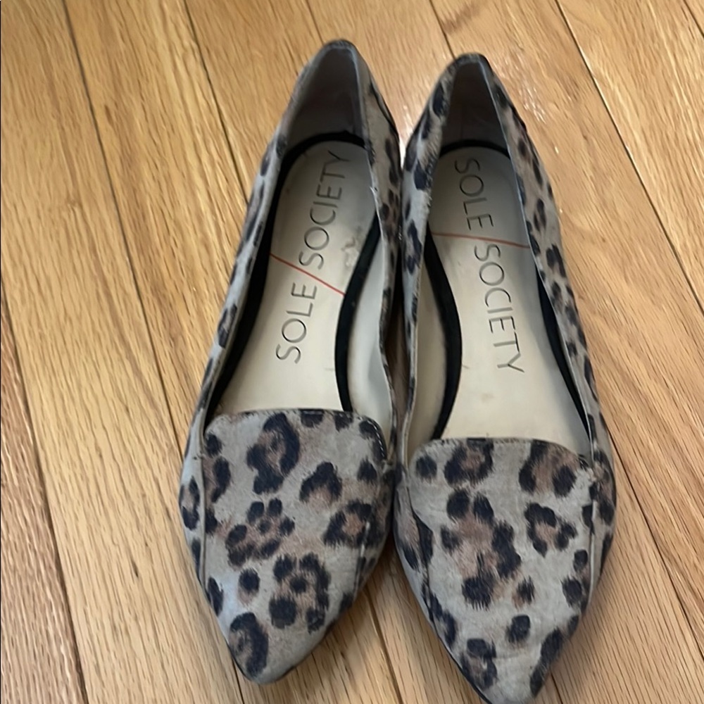 Sole Society Brown and Black Flats Versatile Loafers